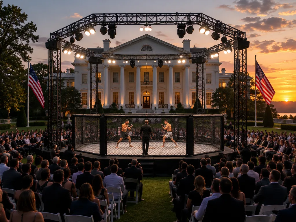 UFC White House: Gaethje tog bältet av Topuria på Vita husets gräsmatta